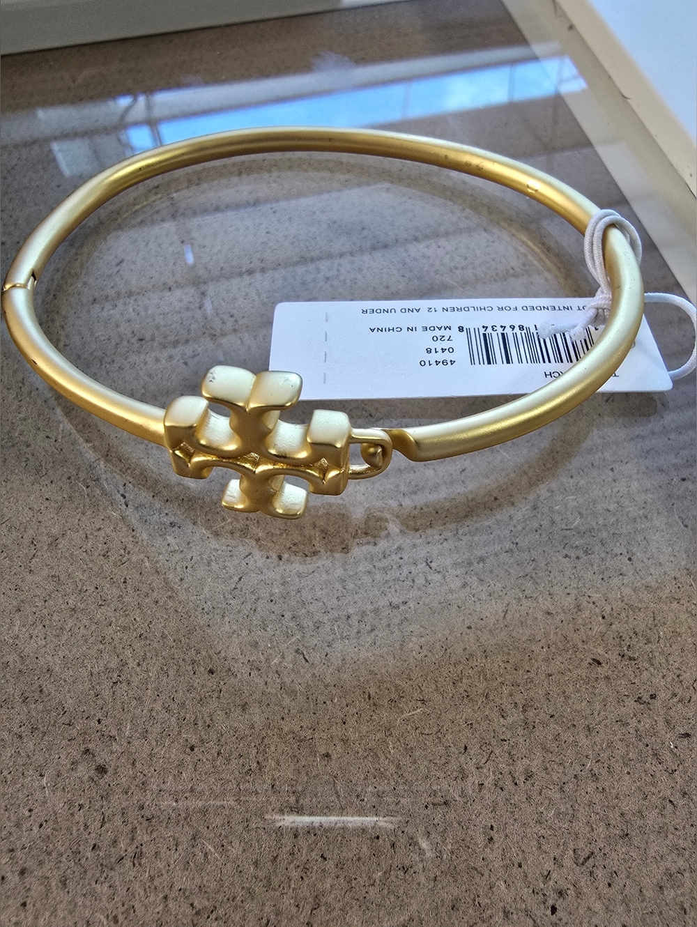 Tory Burch Gold Logo Choker Necklace